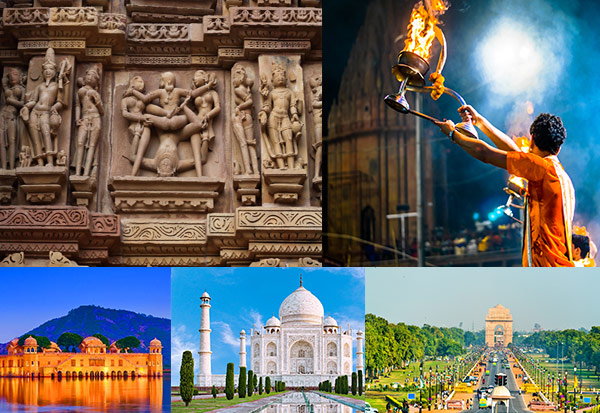 Khajuraho and Varanasi with Golden Triangle